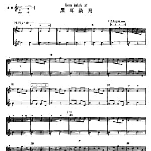 黑耳朵马 冬不拉