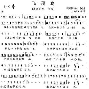 飞翔鸟_通俗唱法乐谱_词曲:唐朝乐队 唐朝乐队