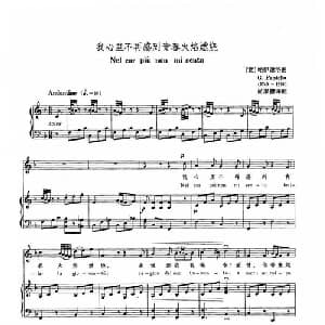 我心里不再感到青春火焰燃烧 意大利 _外国歌谱