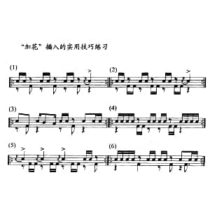 50条架子鼓 加花 插入的实用技巧练习