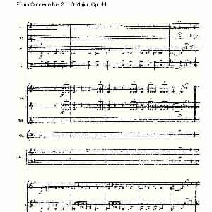 G大调第二钢琴协奏曲, Op.44第一乐章 钢琴谱