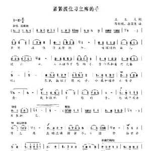 紧紧握住习主席的手_民歌简谱_词曲:王立文 廖彩俊 唐国英