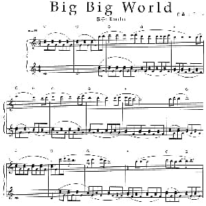 Big Big World 钢琴谱