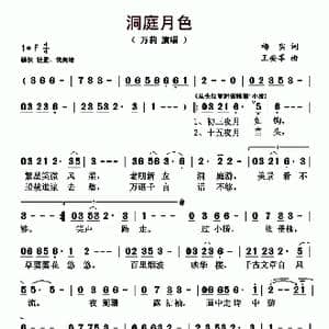 洞庭月色_歌曲简谱_词曲:梅实 王安军