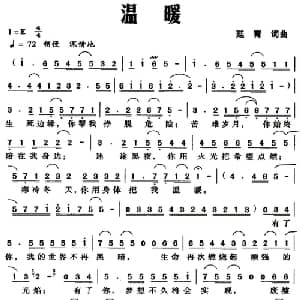 温暖_通俗唱法乐谱_词曲:延青 延青