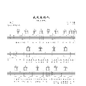 我最爱的人 吉他谱 洪川 洪川 洪川