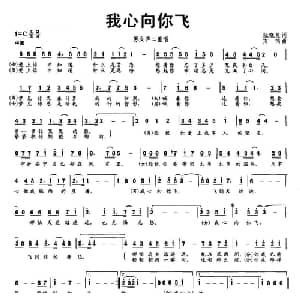 我心向你飞_通俗唱法乐谱_词曲:阮晓星 方鸣