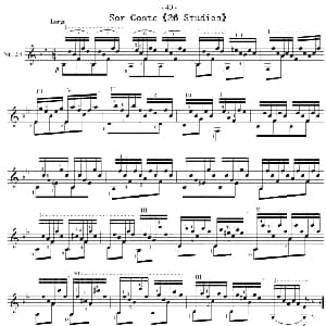 Sor Coste 26 Studies 吉他谱