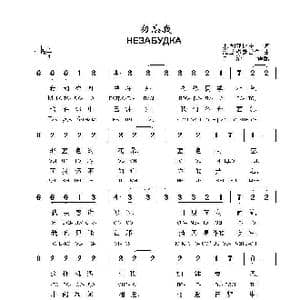 勿忘我НЕЗАБУДКА_歌曲简谱_词曲:米.利亚比宁 维亚.多勃雷宁