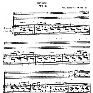 Piano Trio No.1 in d Minor Op.49 钢琴谱 德 巴托尔迪 门德尔松