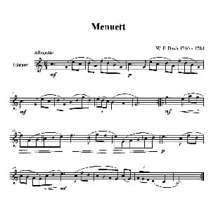 Menuett 单簧管 W.F.巴赫