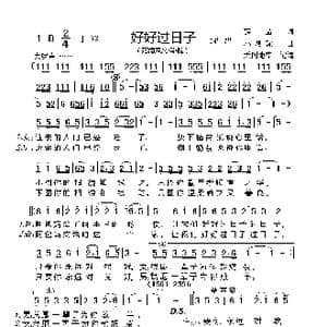 好好过日子_歌曲简谱_词曲:薛晶 小骆驼