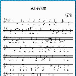 意外的美丽_歌曲简谱_词曲:黄元元 邓海华