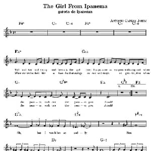 The Ggirl From Ipanema_外国歌谱