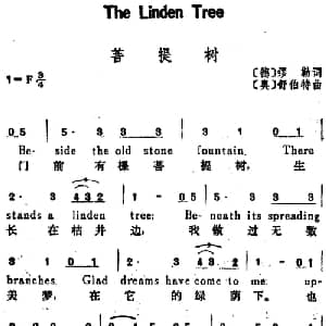 菩提树 奥地利 _外国歌谱_词曲: 德 繆勒 奥 舒伯特
