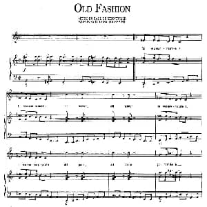 Old Fashion 钢琴谱