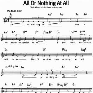 蓝调音乐:All Or Nothing At All_外国歌谱