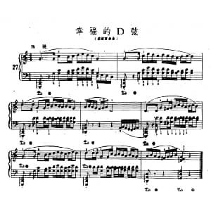 幸福的D弦 钢琴谱 陆华柏编曲