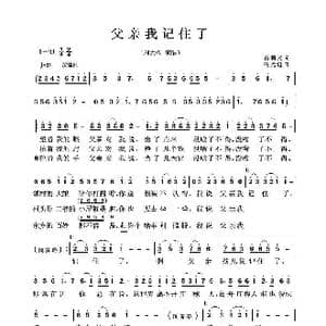 父亲我记住了_歌谱投稿_词曲:石顺义词 杨光进曲