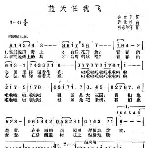 蓝天任我飞_外国歌谱_词曲:金泰甲 许元植