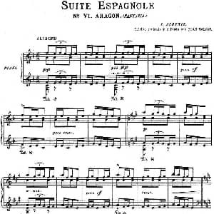 Suite Espanola Op.47 钢琴谱 埃赛克 阿尔贝尼兹