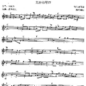 电子琴谱 | 美妙的琴声