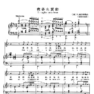 我多么爱你 意大利 _外国歌谱_词曲: 意 E.库尔蒂斯