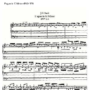 Fugue in G Minor BWV 578 管风琴谱