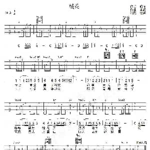 绒花 吉他谱 凯传 王酩
