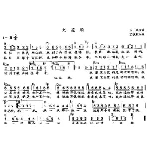 大花轿_通俗唱法乐谱_词曲:火风 火风
