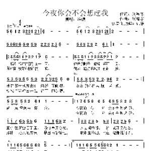 今夜你会不会想起我_歌谱投稿_词曲:刘海东 刘海东