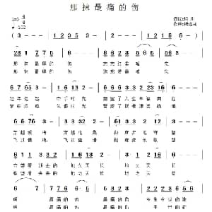 那抹最痛的伤_通俗唱法乐谱_词曲:琰川 祝远良