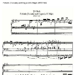 小提琴谱 | Prelude Toccata and Fugue in E Major BWV 566 管风琴谱