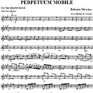 萨克斯谱 | PERPETUUM MOBILE 四重奏 中音萨克斯分谱