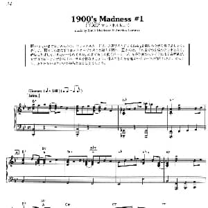 1900's Madness #1 钢琴谱 意 埃尼奥 莫里康内 Ennio Morricone