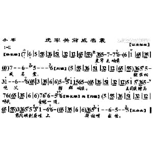 京剧谱 | 虎牢关前威名震 小宴 选段 琴谱