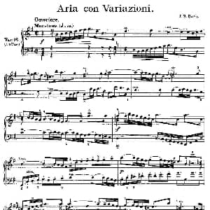 Aria con Variazioni 之16 钢琴谱 J.S.Bach