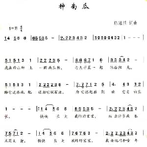 种南瓜_儿歌乐谱_词曲:陈冠强 陈冠强