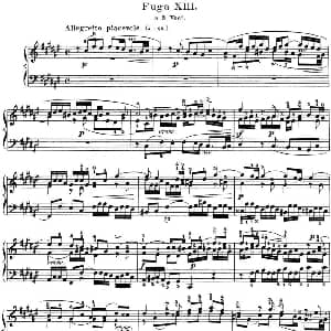 巴赫 平均律钢琴曲集 第一卷 之赋格曲 钢琴谱 巴赫