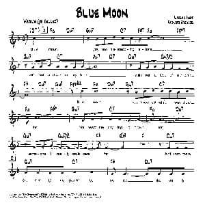 BLUE MOON 降B爵士乐谱