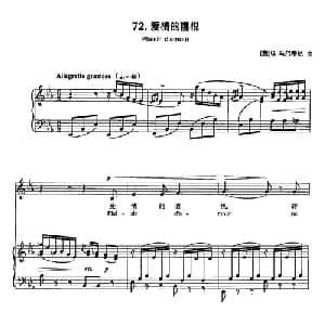 丁小琴编 72爱情的喜悦_外国歌谱_词曲: 意 G 马尔蒂尼