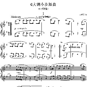 G大调小步舞曲 钢琴谱