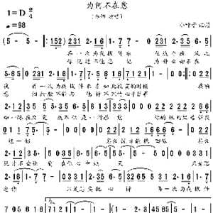 为何不在意_歌谱投稿