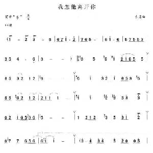 笛子谱 | 我怎能离开你 古月