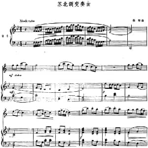 苏北调变奏曲 单簧管 钢琴伴奏 张梧