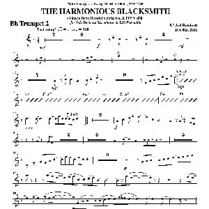 THE HARMONIOUS BLACKSMITH 第二降B小号分谱