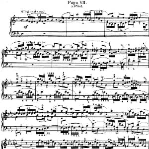 巴赫 平均律钢琴曲集 第一卷 之赋格曲 钢琴谱 巴赫