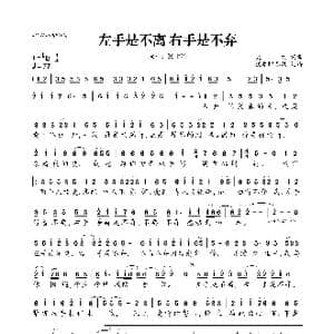 左手是不离 右手是不弃_歌曲简谱_词曲:大纯 大纯