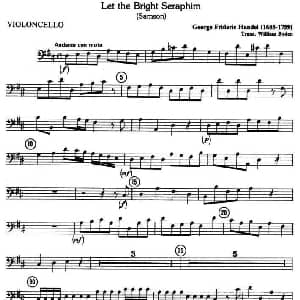 LET THE BRIGHT SERAPHIM 四重奏大提琴分谱