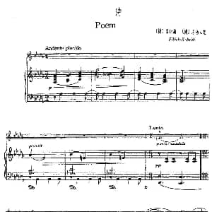 小提琴谱 | 诗 Poem 小提琴 钢琴伴奏 捷 菲比赫